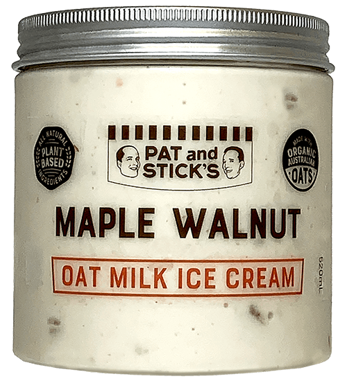 pat and sticks - oat milk tub - maple walnut