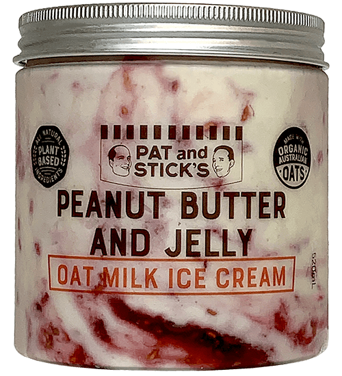 pat and sticks - oat milk tub - peanut butter and jelly